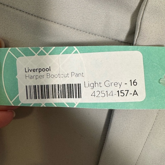 Liverpool Gray Boot Cut Flare Pants - Picture 7 of 9